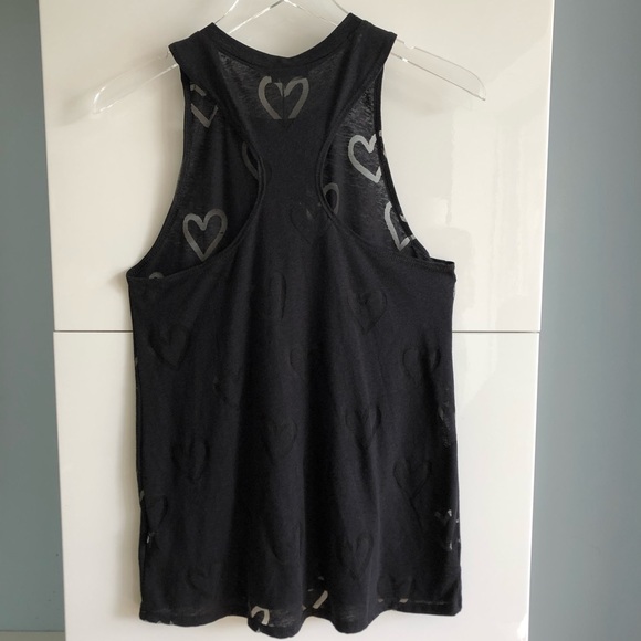 Terez Racer Tank Top Hearts Burnout size M NWT - Picture 5 of 8